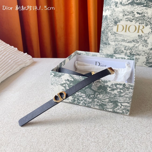 DIOR CARO PEARLS 15 MM BELT Calfskin 0287UW