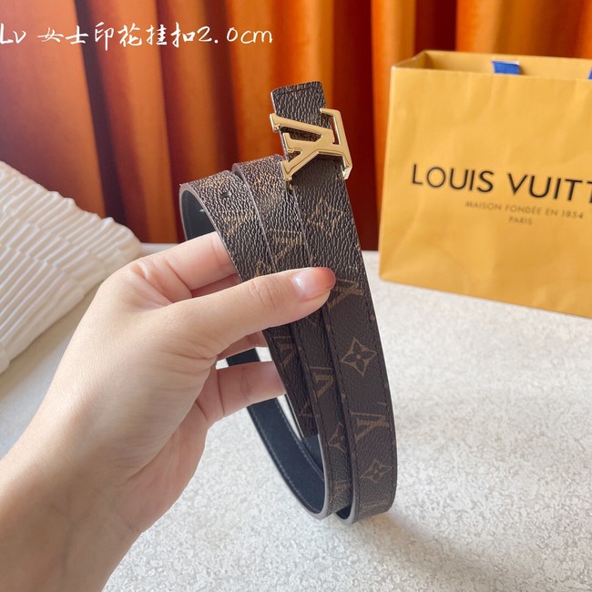 Louis Vuitton calf leather 20MM BELT M0464S