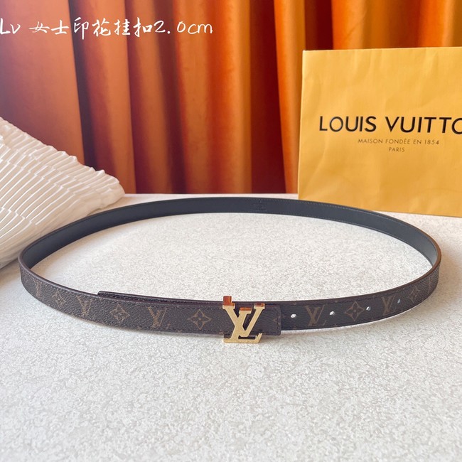 Louis Vuitton calf leather 20MM BELT M0464S