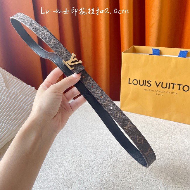 Louis Vuitton calf leather 20MM BELT M0464S