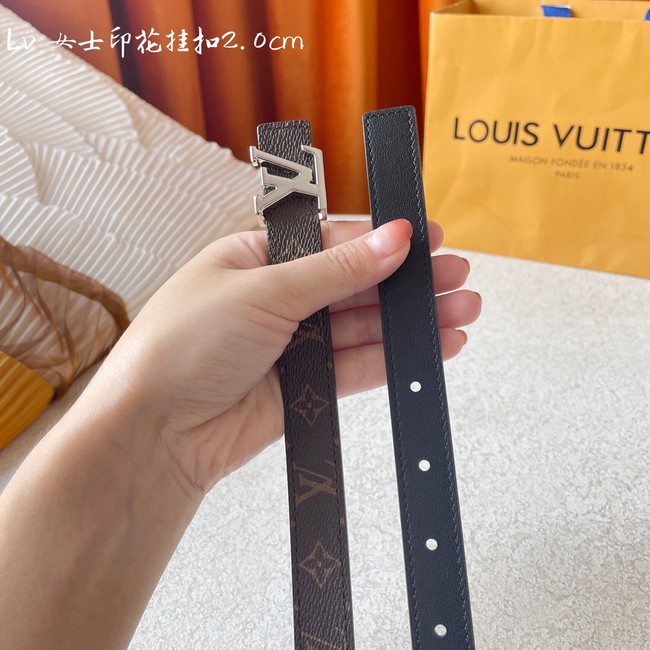 Louis Vuitton calf leather 20MM BELT M0465S