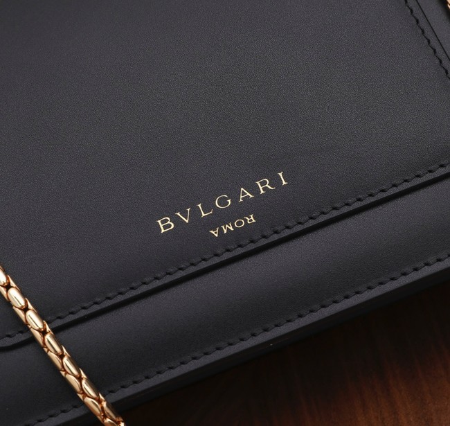 Bvlgari Serpenti Forever leather small crossbody bag B21076 black