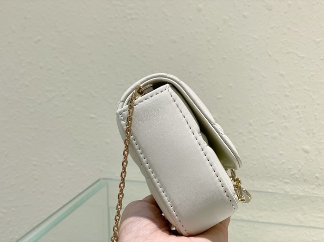 LADY DIOR PHONE POUCH Cannage Lambskin S0977O white