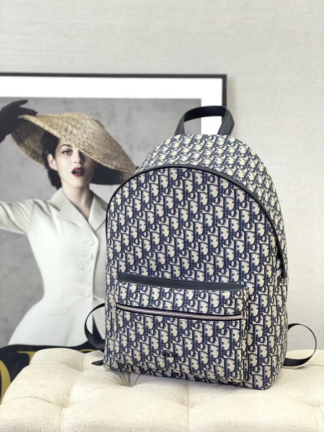 DIORTRAVEL BACKPACK Blue Dior Oblique Jacquard  M6104STZQ