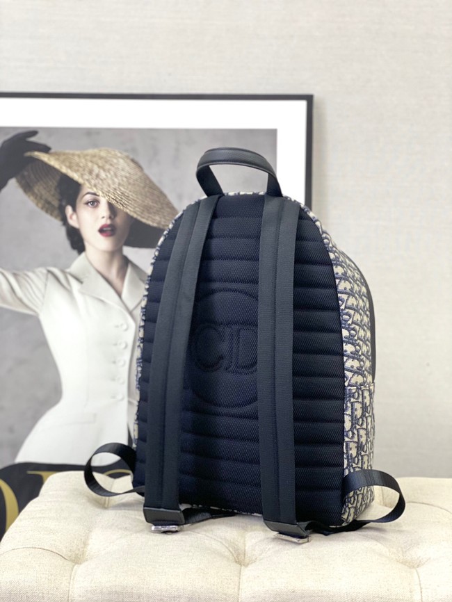 DIORTRAVEL BACKPACK Blue Dior Oblique Jacquard  M6104STZQ