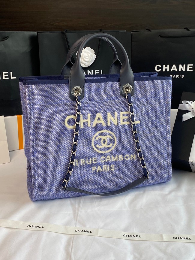 Chanel LARGE SHOPPING BAG A66941 blue&white