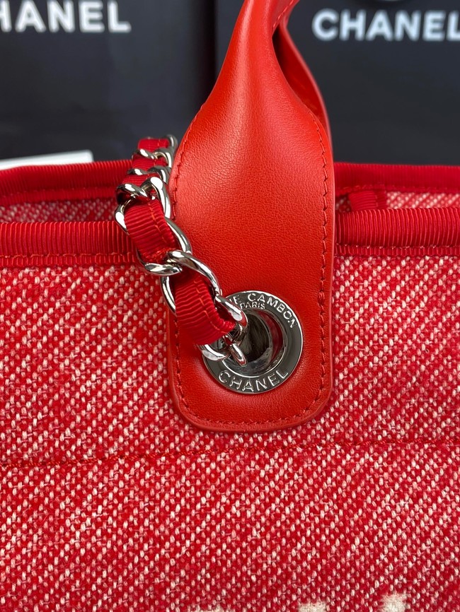 Chanel LARGE SHOPPING BAG A66941 red&white
