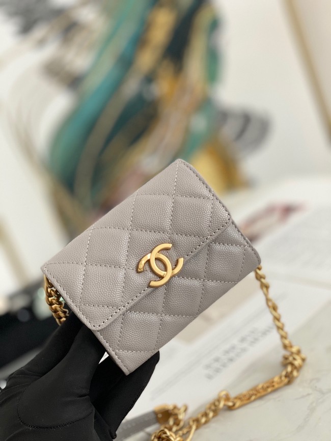 CHANEL CLUTCH WITH CHAIN 81156 GRAY