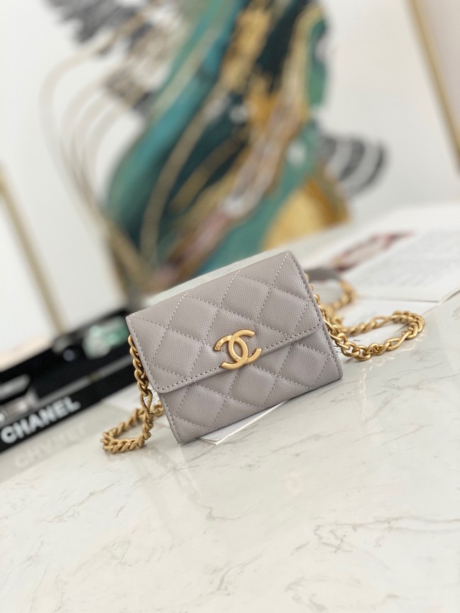 CHANEL CLUTCH WITH CHAIN 81156 GRAY