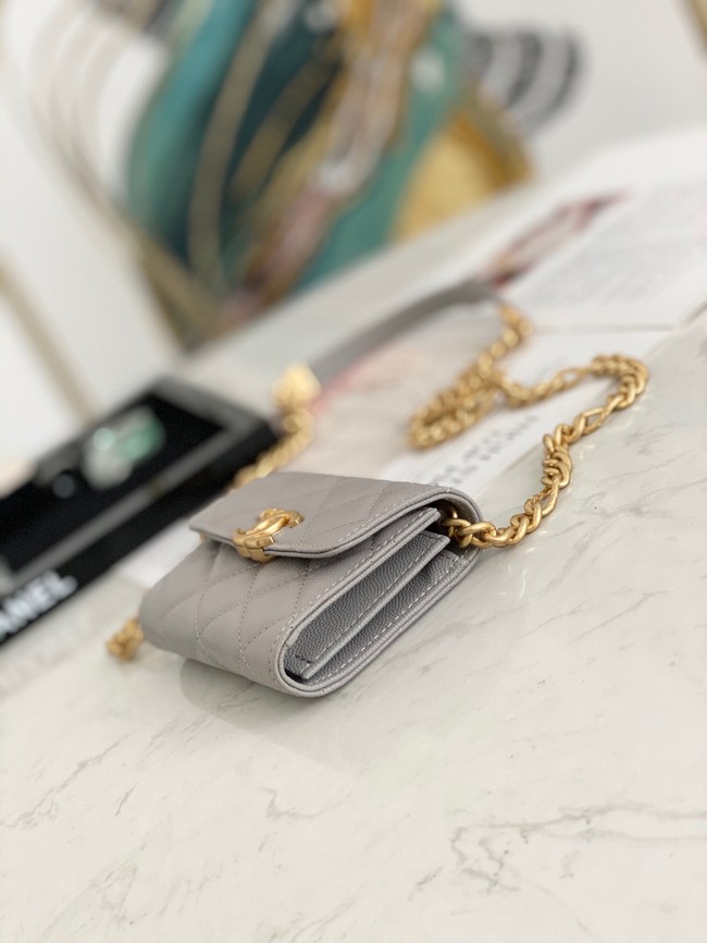 CHANEL CLUTCH WITH CHAIN 81156 GRAY