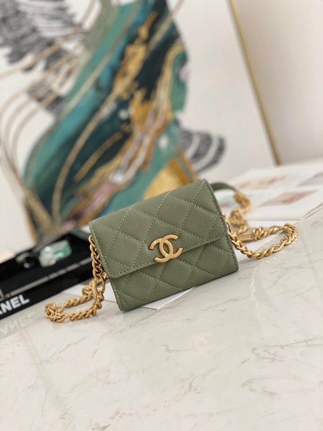 CHANEL CLUTCH WITH CHAIN 81156 GREEN