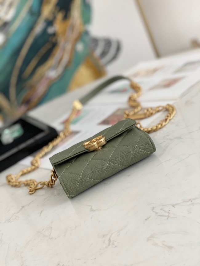 CHANEL CLUTCH WITH CHAIN 81156 GREEN