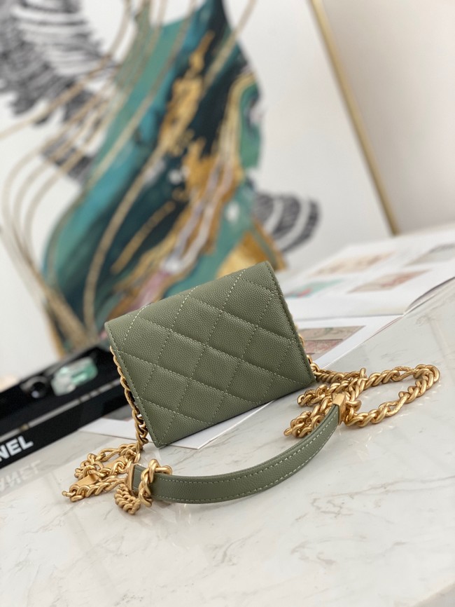 CHANEL CLUTCH WITH CHAIN 81156 GREEN