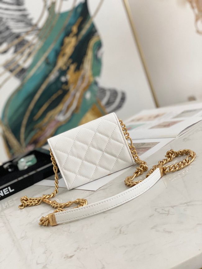 CHANEL CLUTCH WITH CHAIN 81156 WHITE