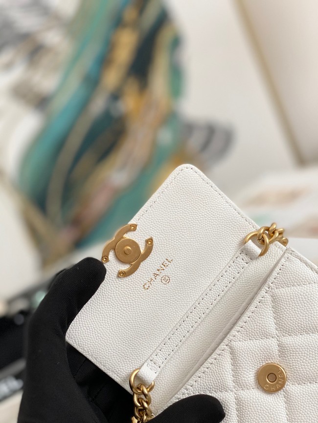 CHANEL CLUTCH WITH CHAIN 81156 WHITE