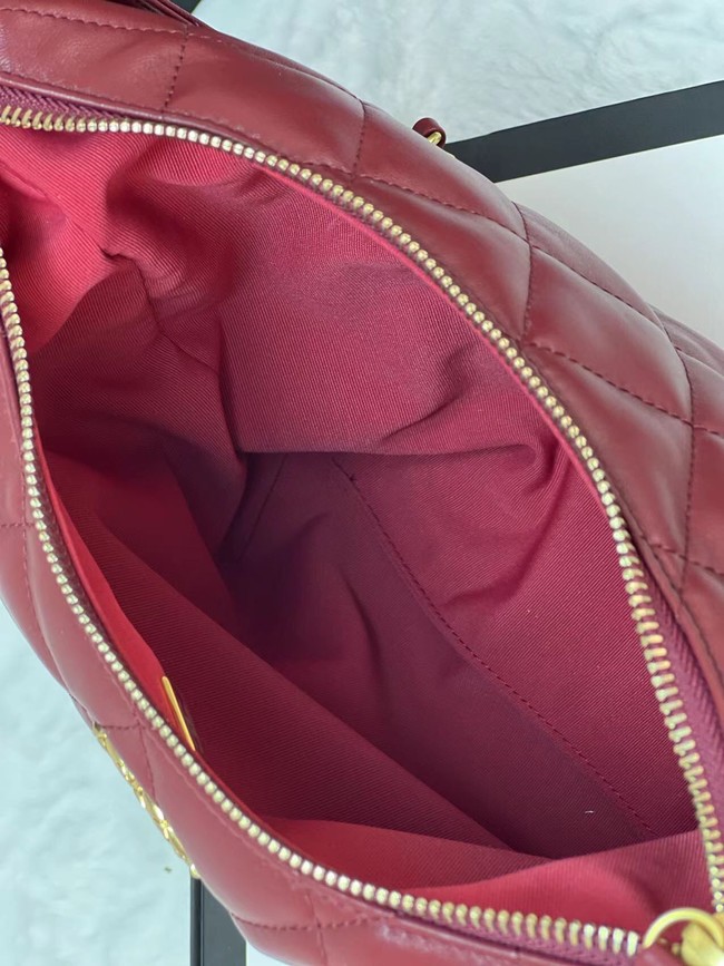 Chanel Lambskin Backpack AS3487 Burgundy