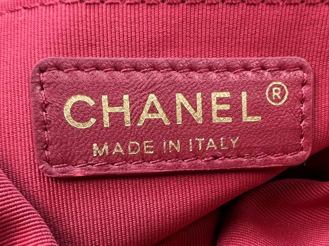 Chanel Lambskin Backpack AS3487 Burgundy