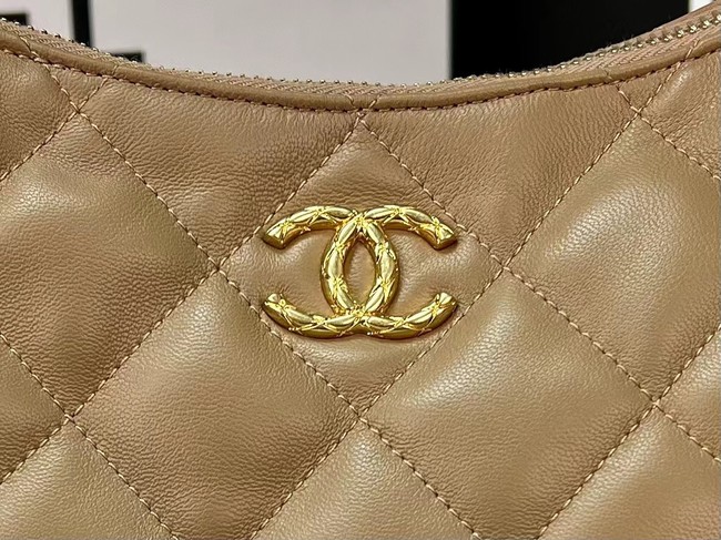 Chanel Lambskin Backpack AS3487 apricot