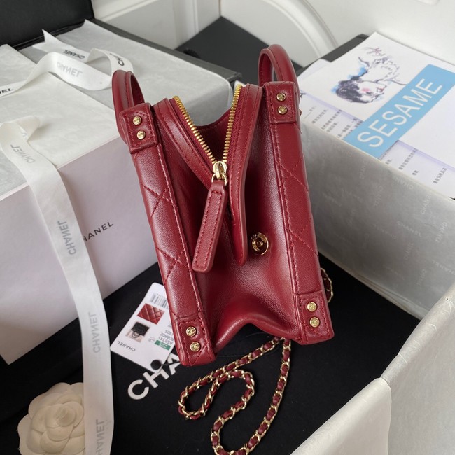 Chanel VANITY CASE AS3345 Burgundy