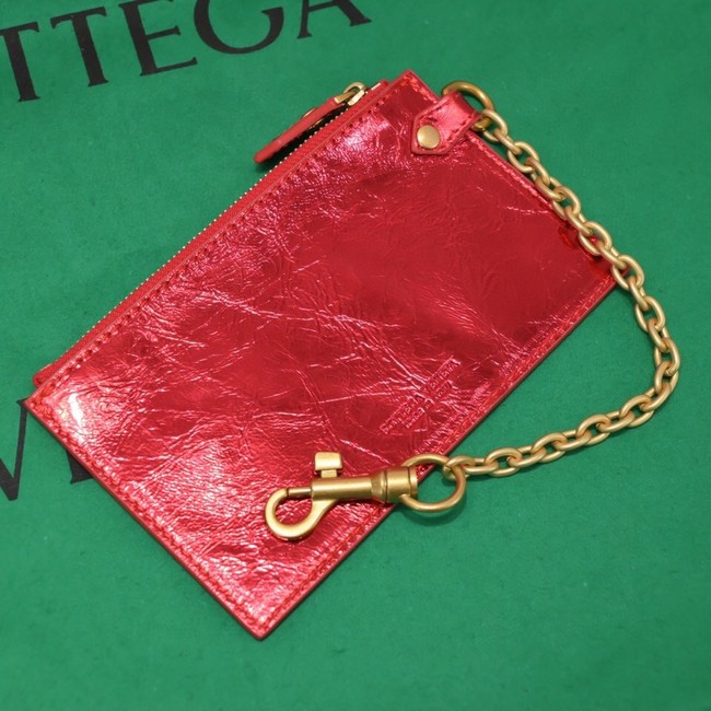 Bottega Veneta Leather clutch 576227 red