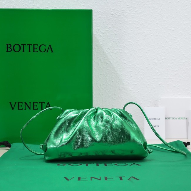 Bottega Veneta Mini intrecciato leather clutch with strap 585852 Parakeet