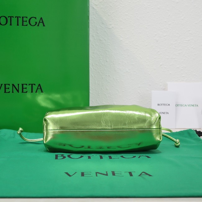 Bottega Veneta Mini intrecciato leather clutch with strap 585852 green