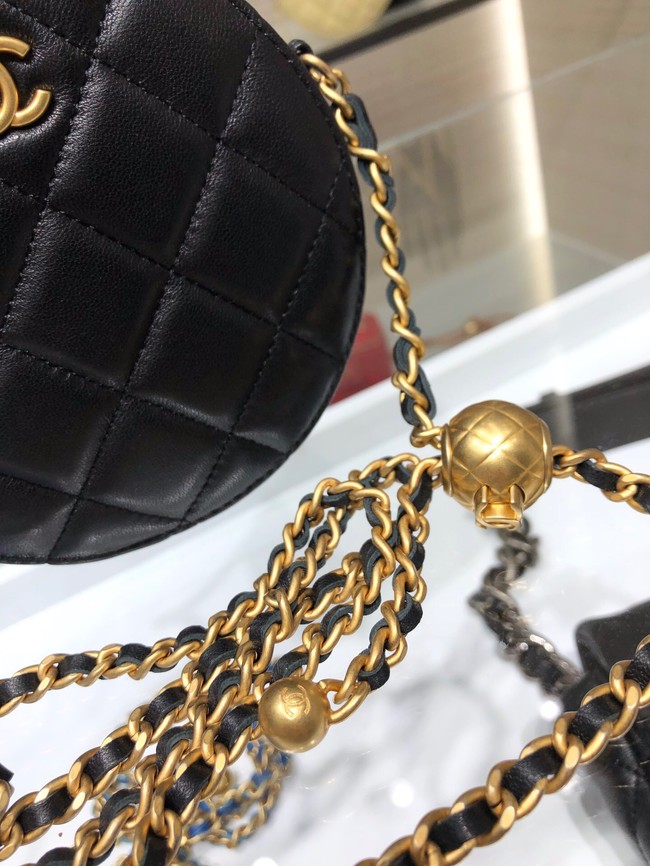 Chanel CLUTCH WITH CHAIN Lambskin & Gold-Tone Metal AS1449 black