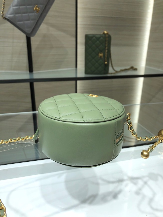 Chanel CLUTCH WITH CHAIN Lambskin & Gold-Tone Metal AS1449 green