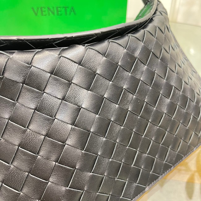 Bottega Veneta Intreccio leather shoulder bag 690226 black