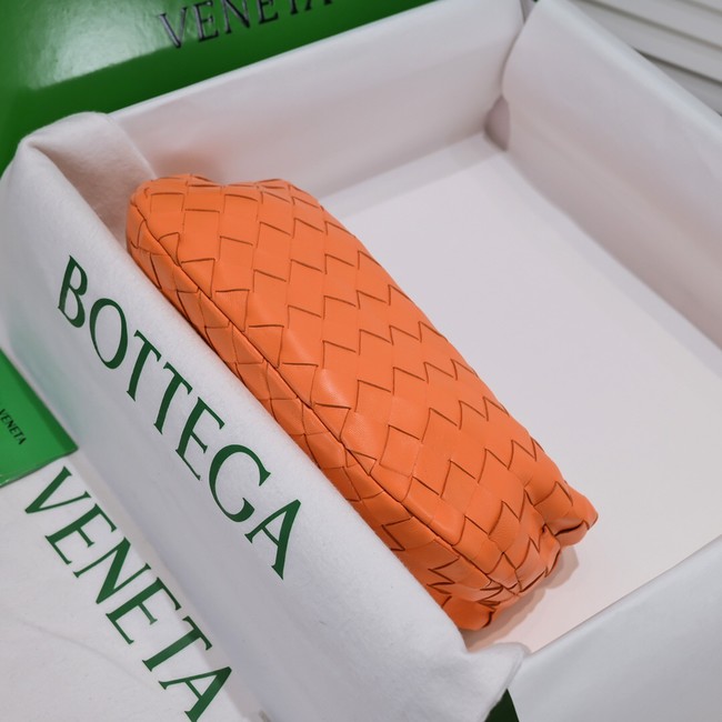 Bottega Veneta Mini intrecciato leather top handle bag 651876 Tangerine