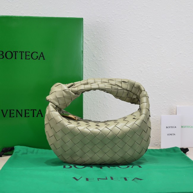 Bottega Veneta Mini intrecciato leather top handle bag 651876 Travertine