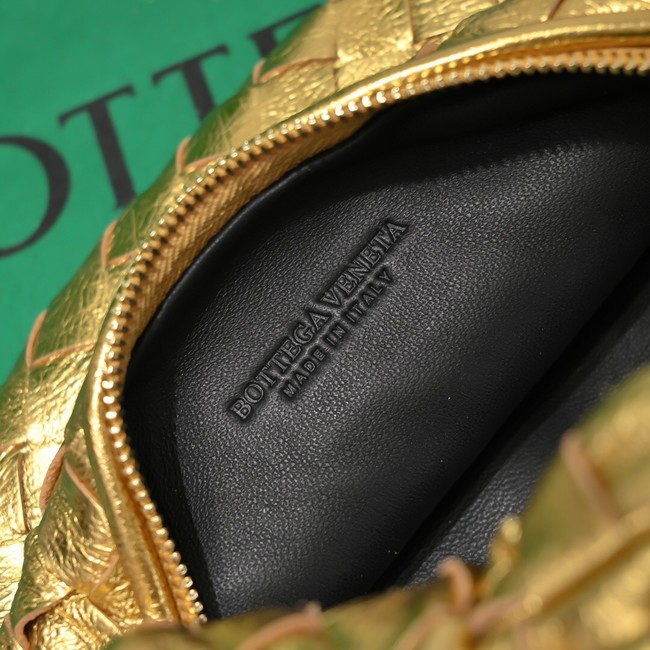 Bottega Veneta Mini intrecciato leather top handle bag 651876 gold