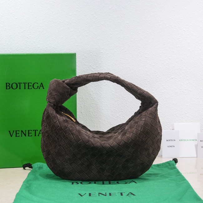 Bottega Veneta intrecciato suede top handle bag 690225 brown