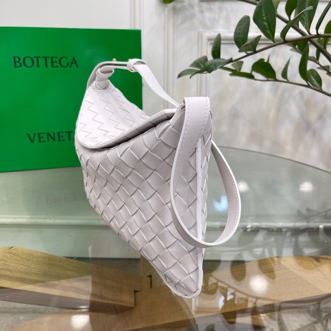 Bottega Veneta Intreccio leather shoulder bag 690226 white