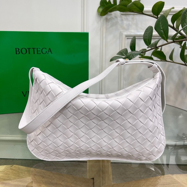Bottega Veneta Intreccio leather shoulder bag 690226 white