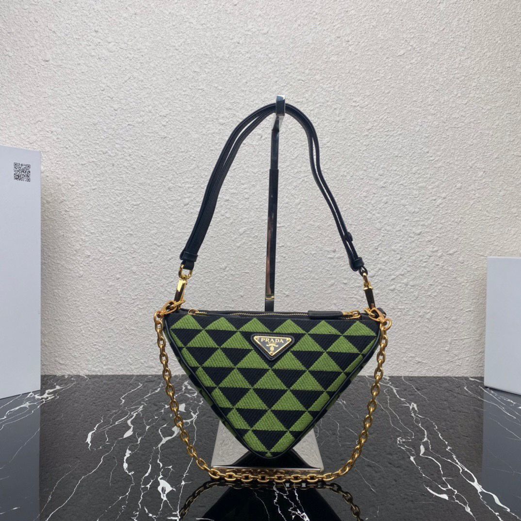 Prada Original Leather Bag 1BC176 Green