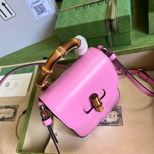 Gucci Bamboo mini handbag 702106 pink