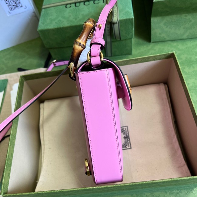 Gucci Bamboo mini handbag 702106 pink