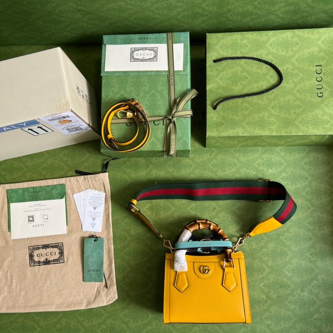 Gucci Diana mini tote bag 702732 yellow