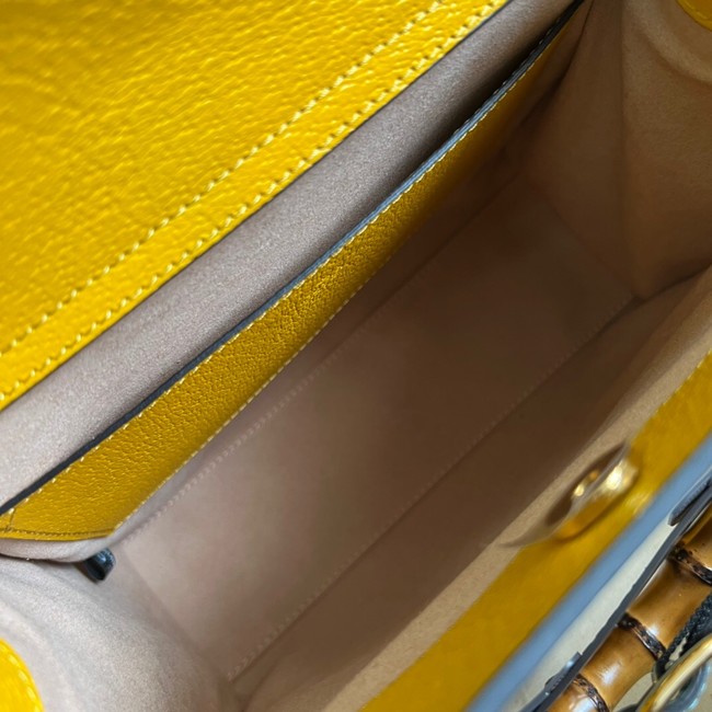 Gucci Diana small tote bag 702721 yellow