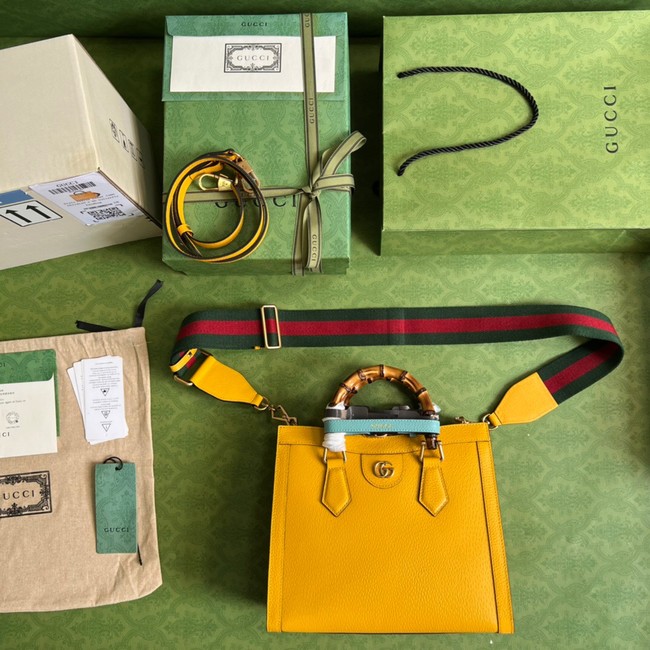 Gucci Diana small tote bag 702721 yellow