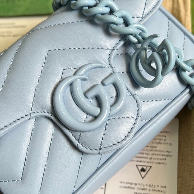 Gucci GG Marmont belt bag 699757 light blue