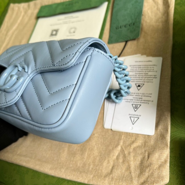 Gucci GG Marmont belt bag 699757 light blue