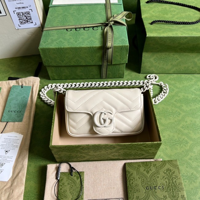 Gucci GG Marmont belt bag 699757 white