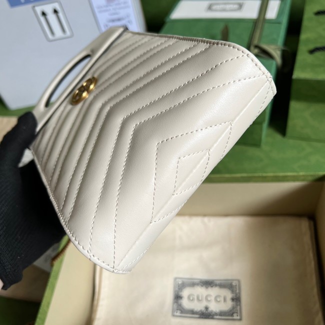 Gucci GG Marmont top handle mini bag 699756 white