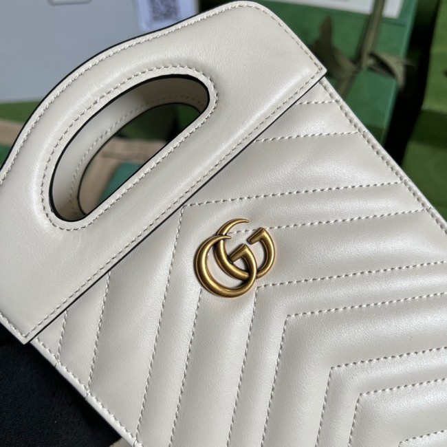 Gucci GG Marmont top handle mini bag 699756 white