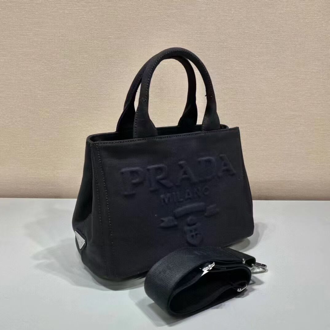 Prada cloth tote bag 1BA499 black