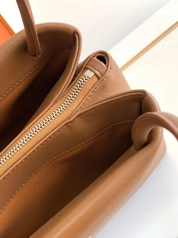 Prada leather Top Handle 1BD866 caramel