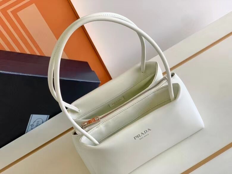 Prada leather Top Handle 1BD866 white