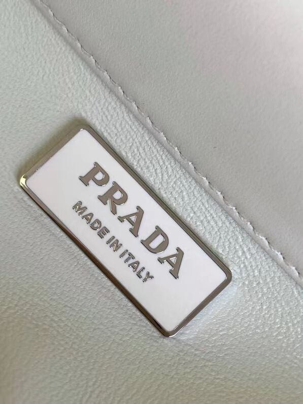 Prada leather Top Handle 1BD866 white